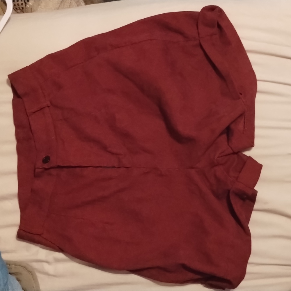 Medium shein high waisted red shorts